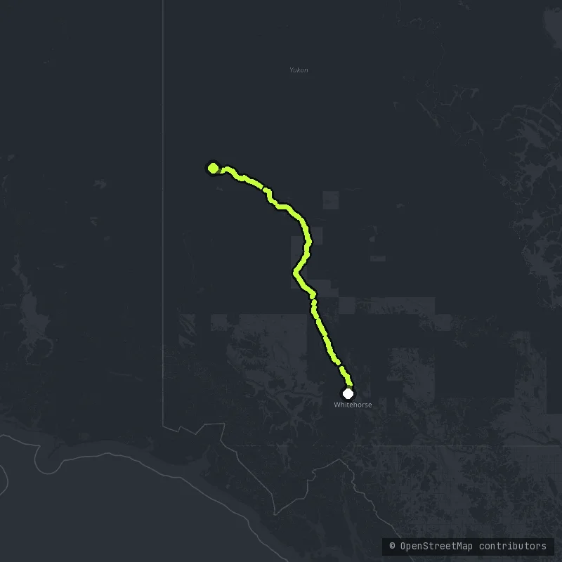 Klondike to Dawson map