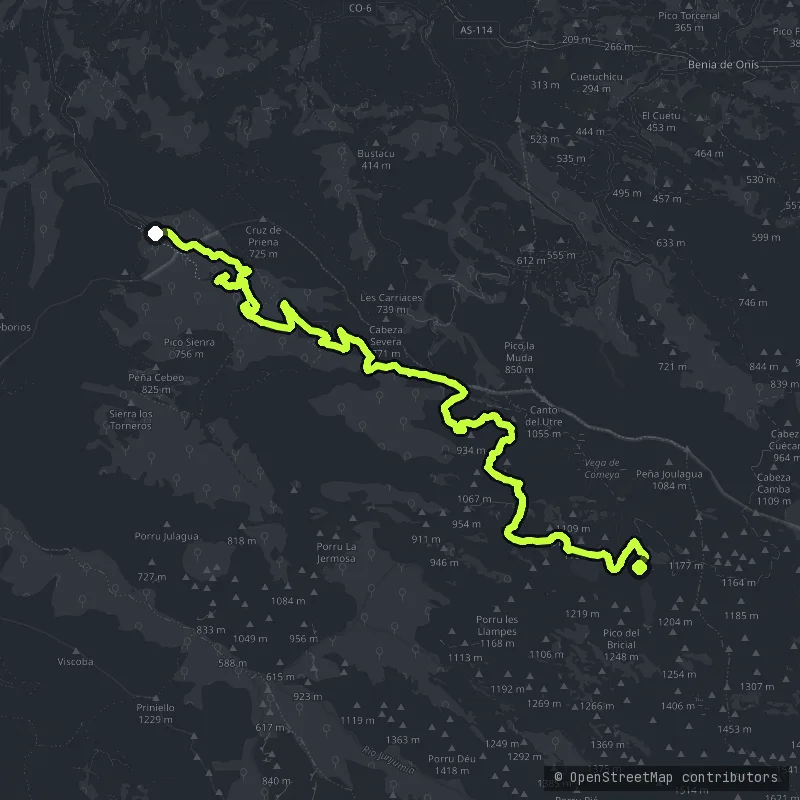Lagos de Covadonga map