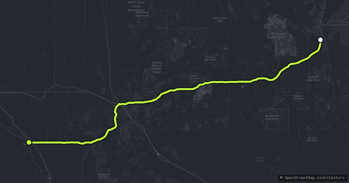 Lake Country Scenic Byway map