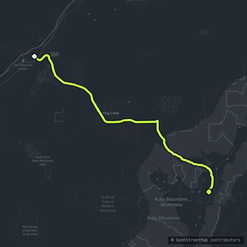 Lamoille Canyon Road map