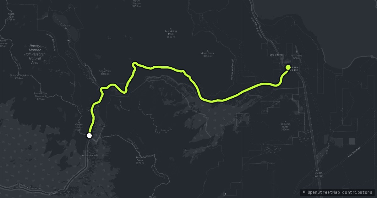 Lee Vining Canyon National Forest Scenic Byway map