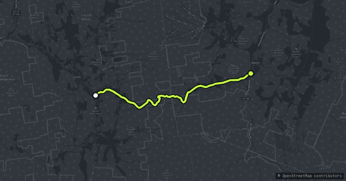 Lincoln Gap Road map