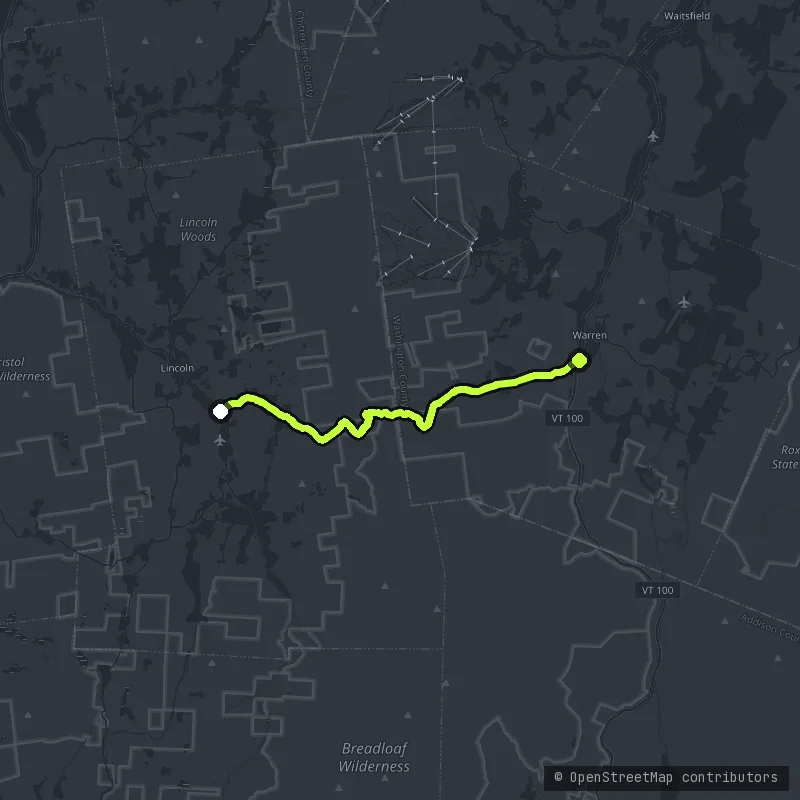 Lincoln Gap Road map