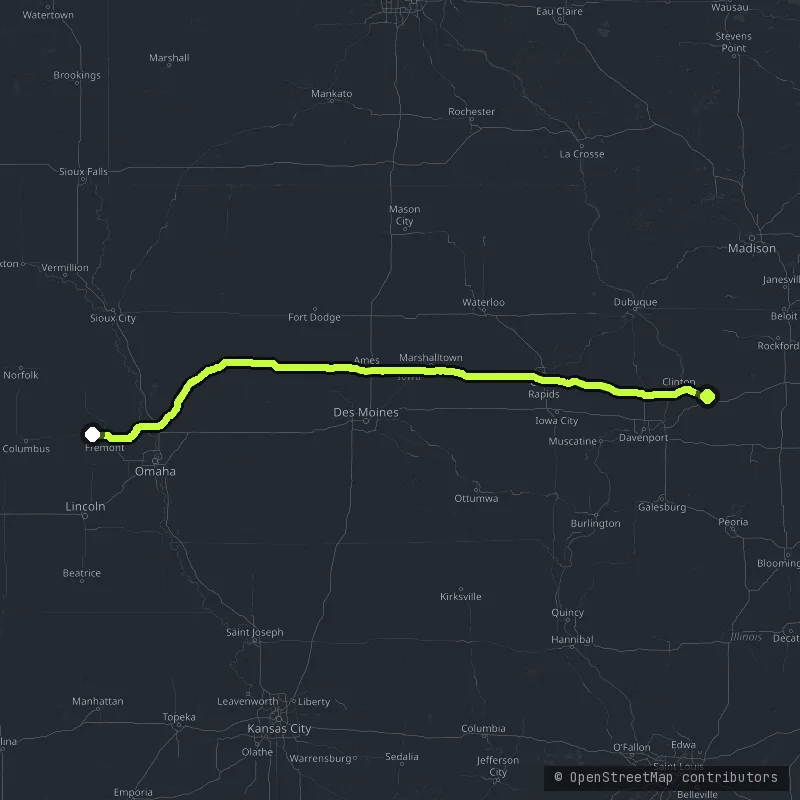 Lincoln Highway Heritage Byway map