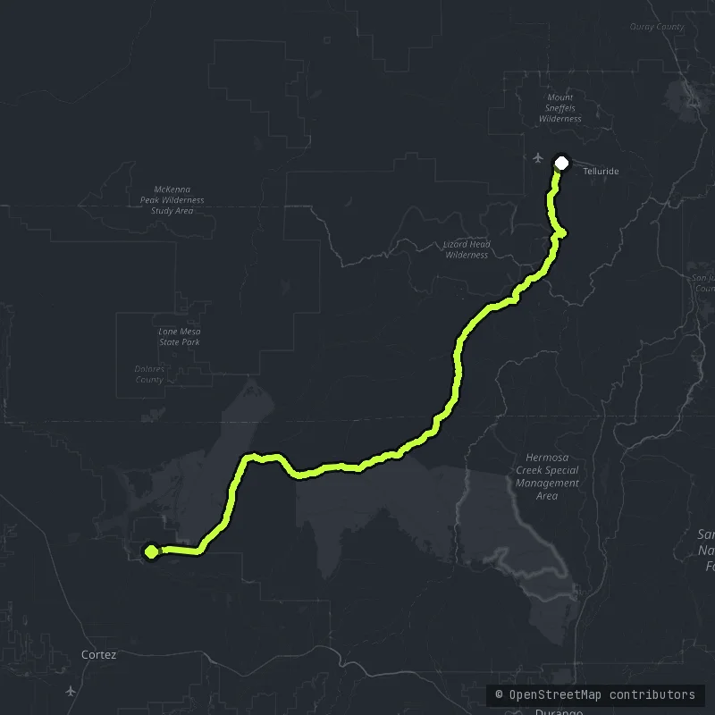 Lizard Head Pass map