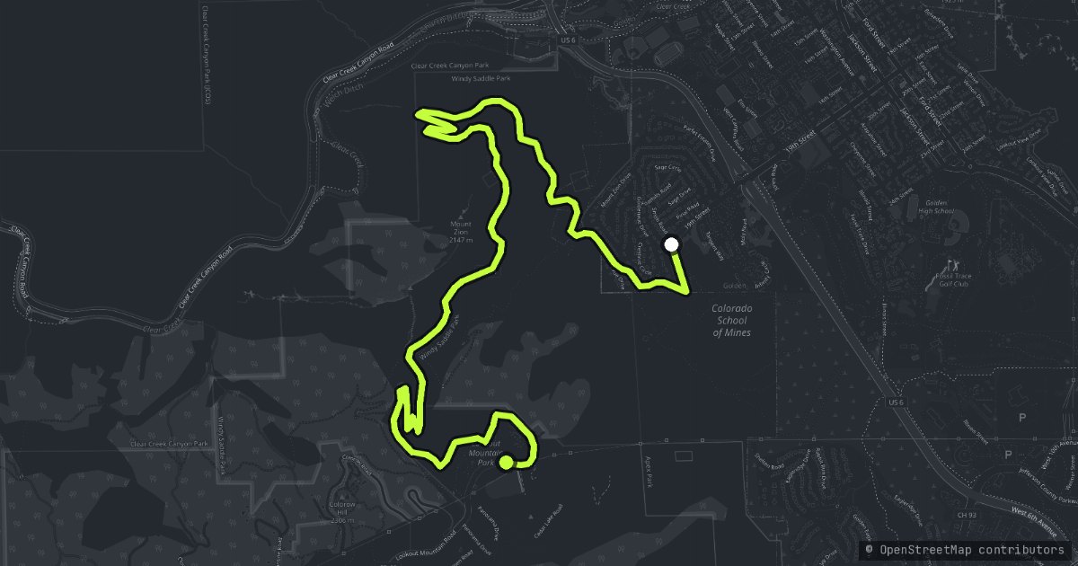 Lookout Mountain Road map