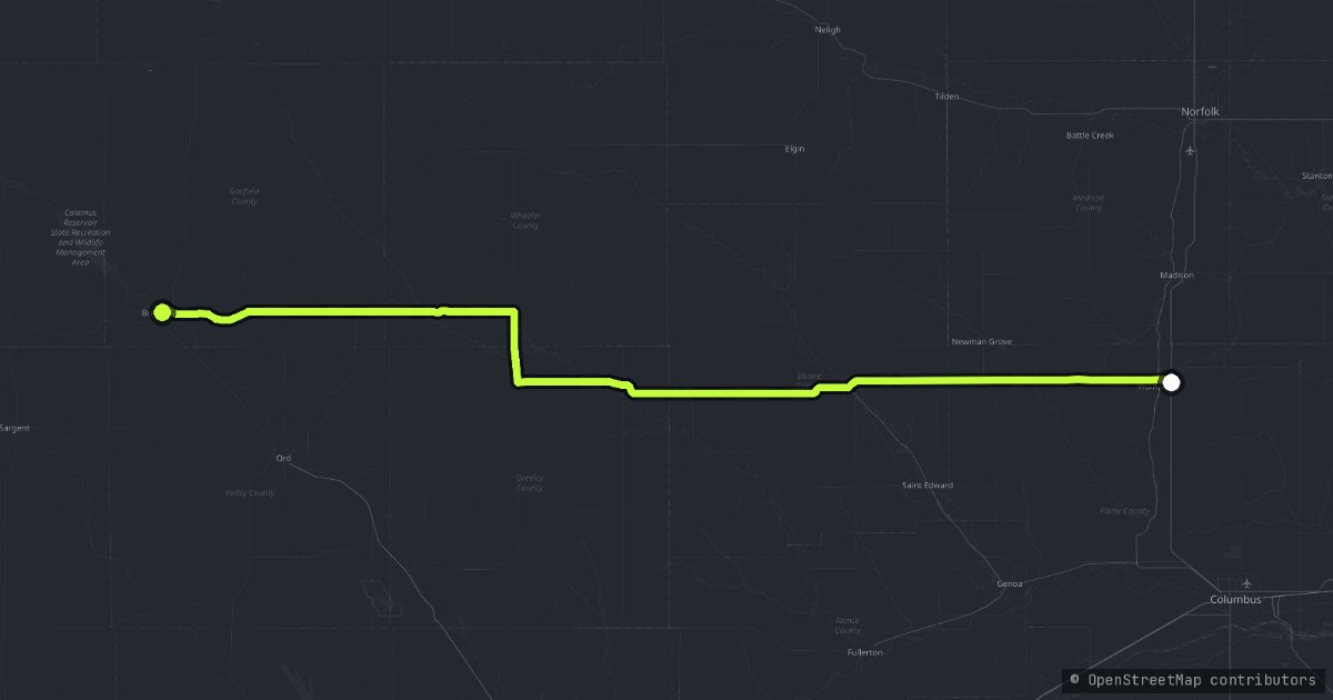 Loup Rivers Scenic Byway map