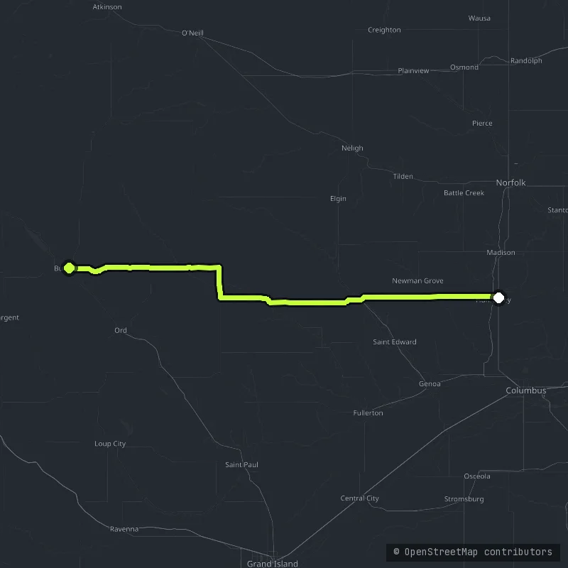 Loup Rivers Scenic Byway map