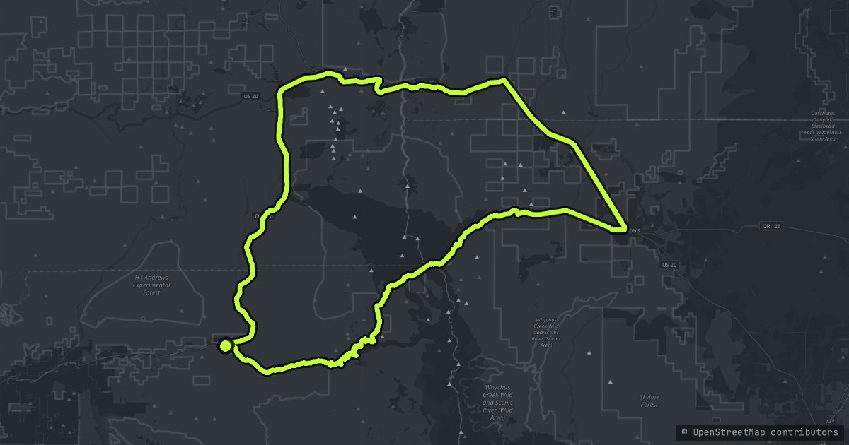 McKenzie Pass-Santiam Pass Scenic Byway map