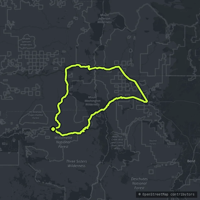 McKenzie Pass-Santiam Pass Scenic Byway map