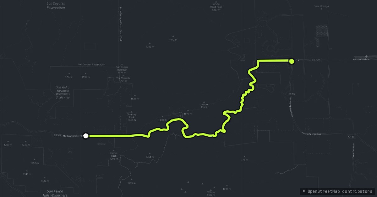 Montezuma Grade map
