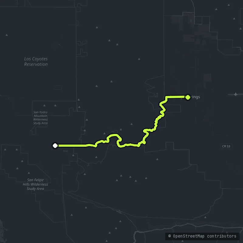 Montezuma Grade map