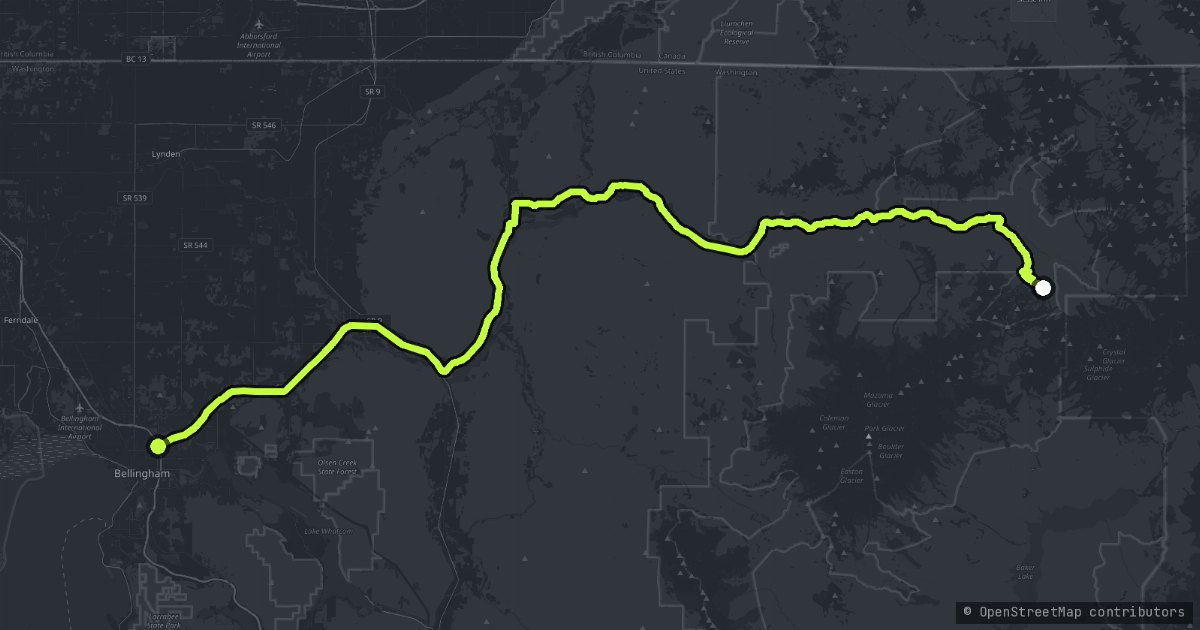 Mount Baker Highway map