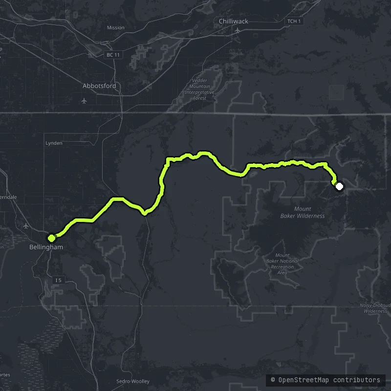 Mount Baker Highway map