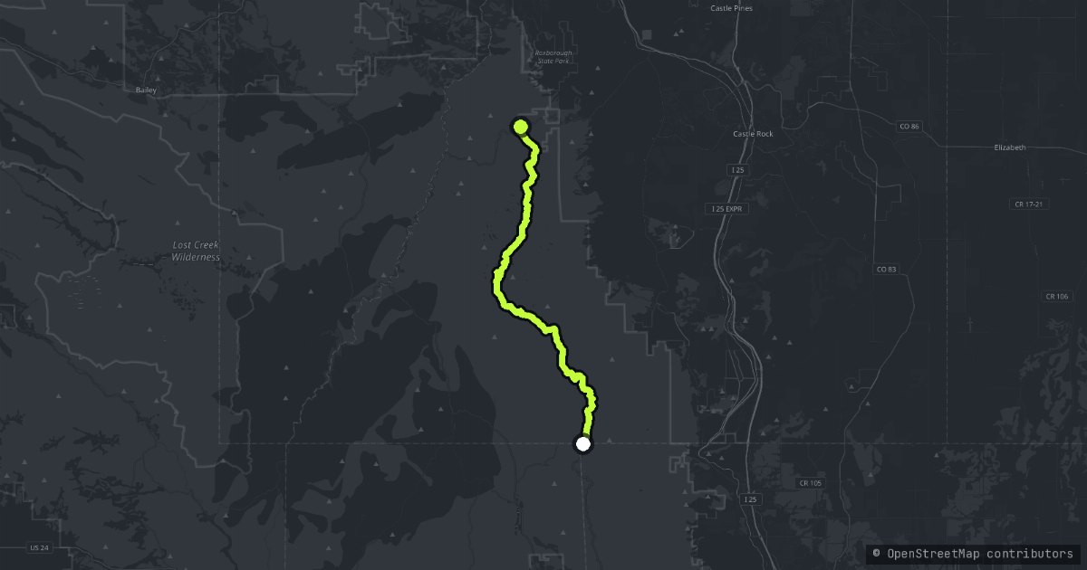 Mount Blue Sky Road map