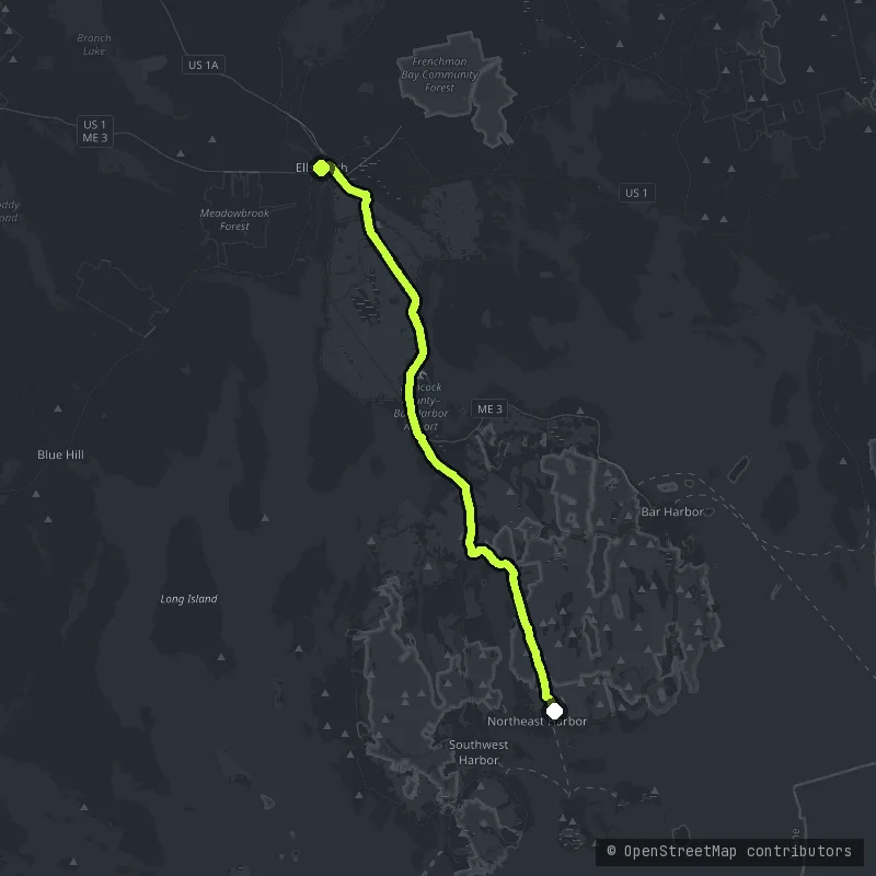 Mount Desert Island map