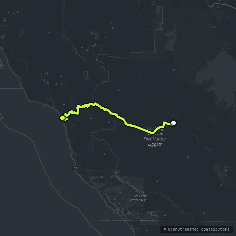 Nacimiento Fergusson Road map