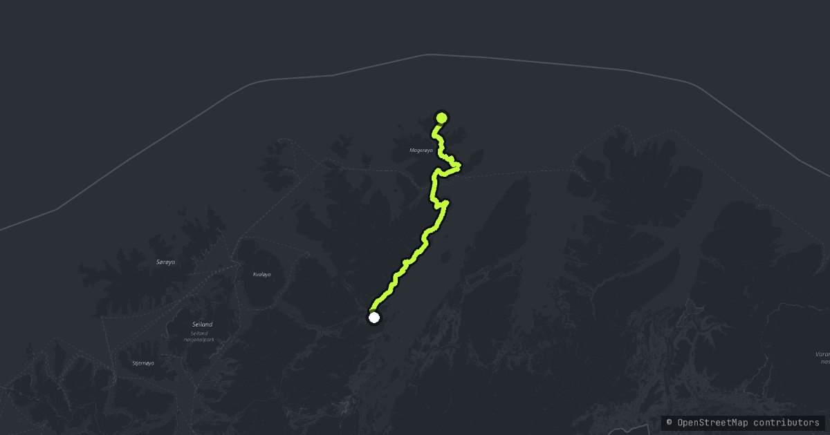 Nordkapp map