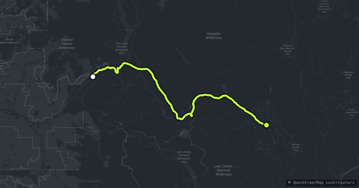 North Cascades Highway map