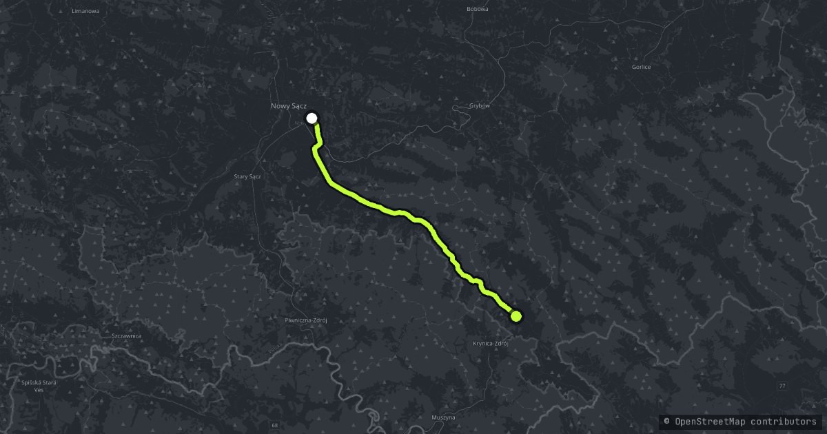 Nowy Sącz - Krynica map
