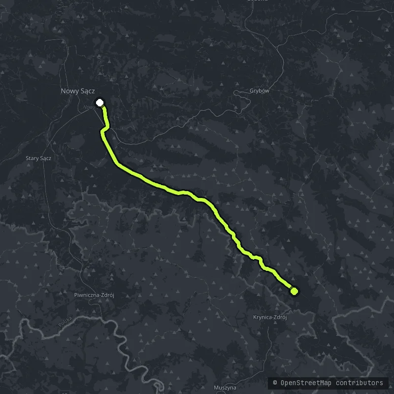Nowy Sącz - Krynica map