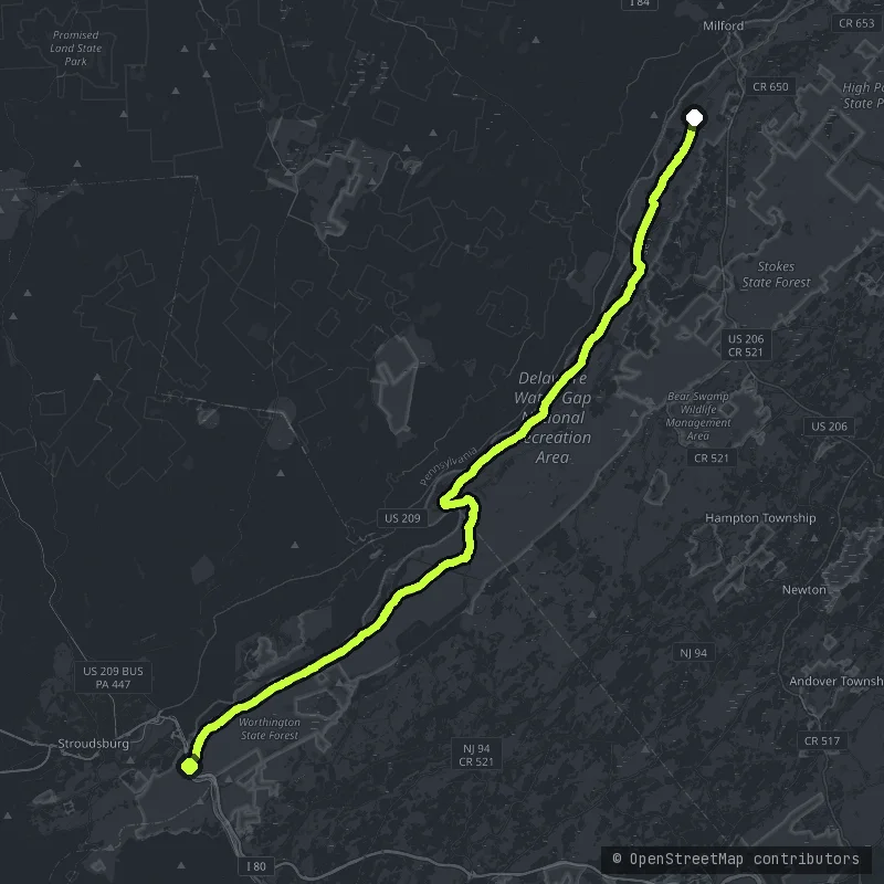 Old Mine Road map