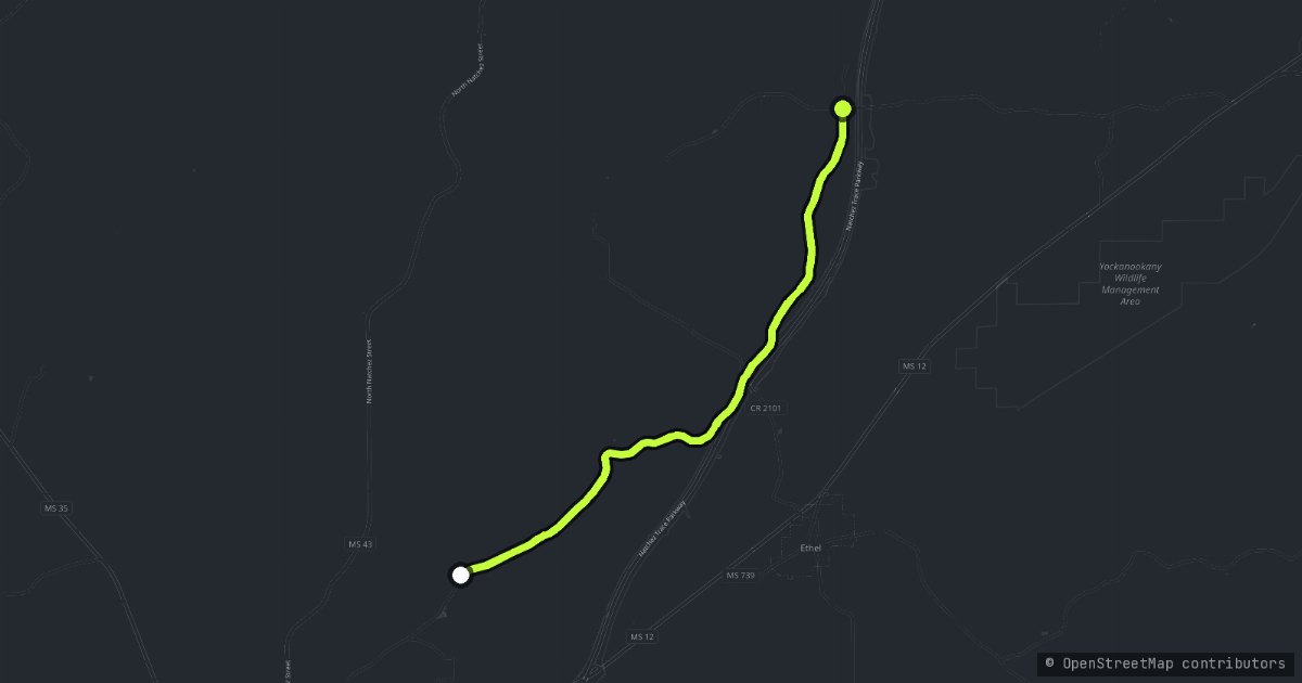 Old Trace Rocky Springs map