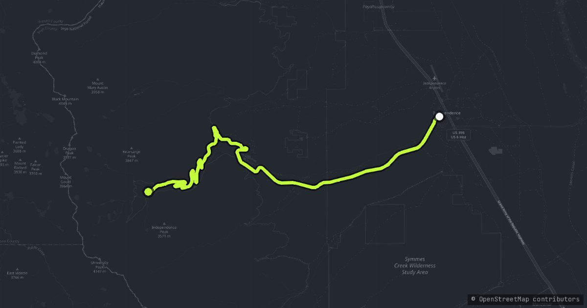 Onion Valley Road map