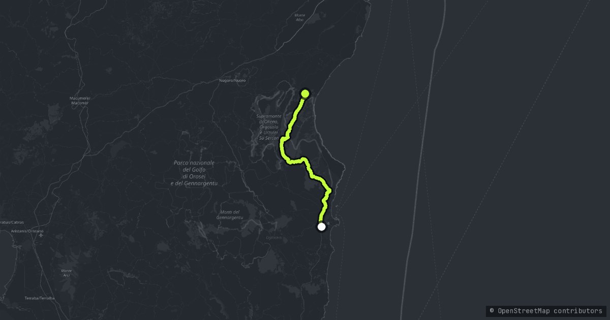 Orientale Sarda map