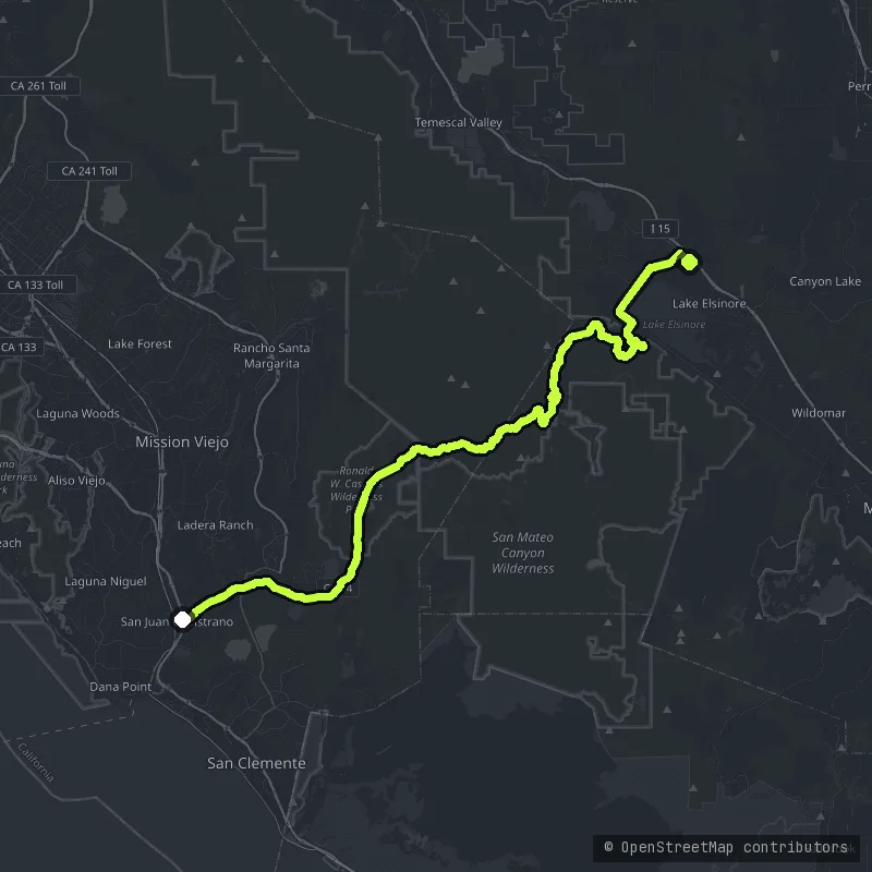 Ortega Highway map