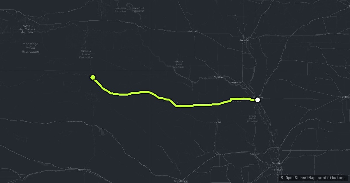 Outlaw Trail Scenic Byway map
