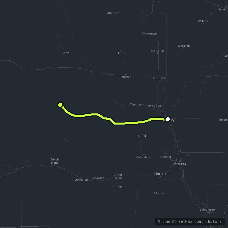 Outlaw Trail Scenic Byway map