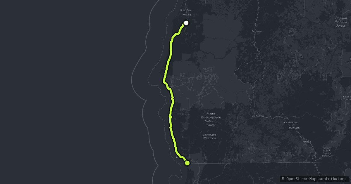 Pacific Coast Scenic Byway map