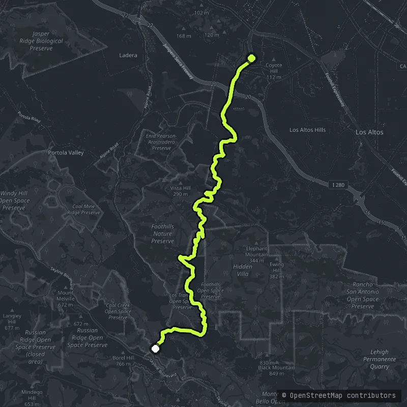Page Mill Road map