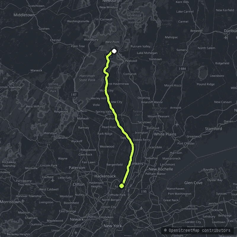 Palisades Interstate Parkway map