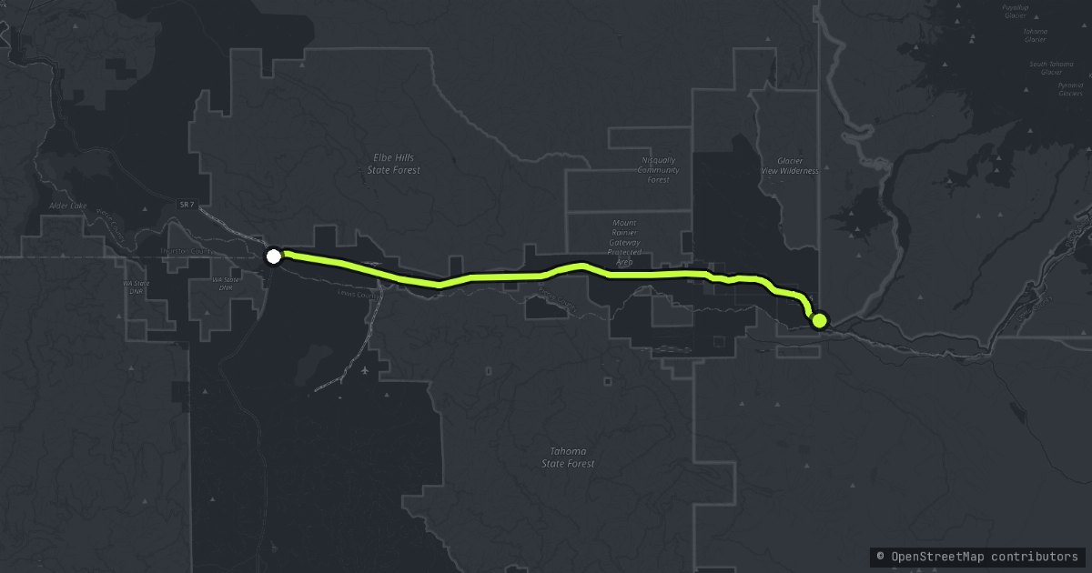 Paradise Road - Mount Rainier map