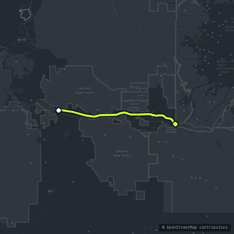 Paradise Road - Mount Rainier map