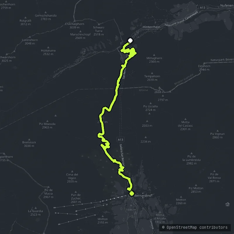 Passo del San Bernardino map