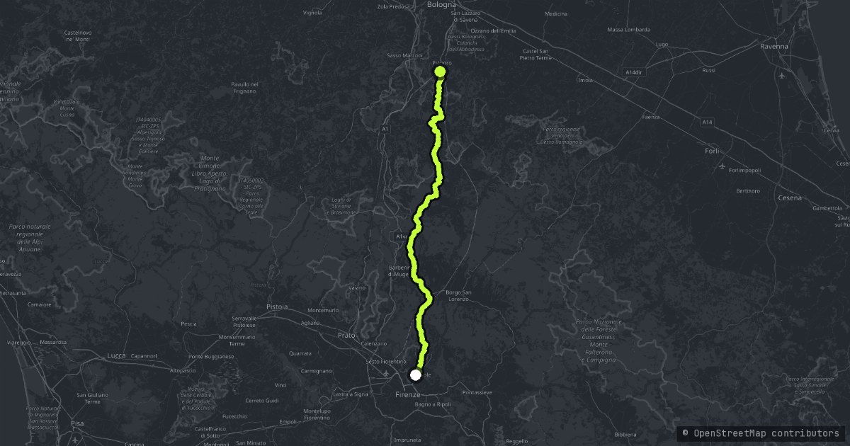 Passo della Futa and Passo della Raticosa map