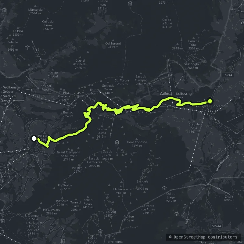 Passo Gardena map
