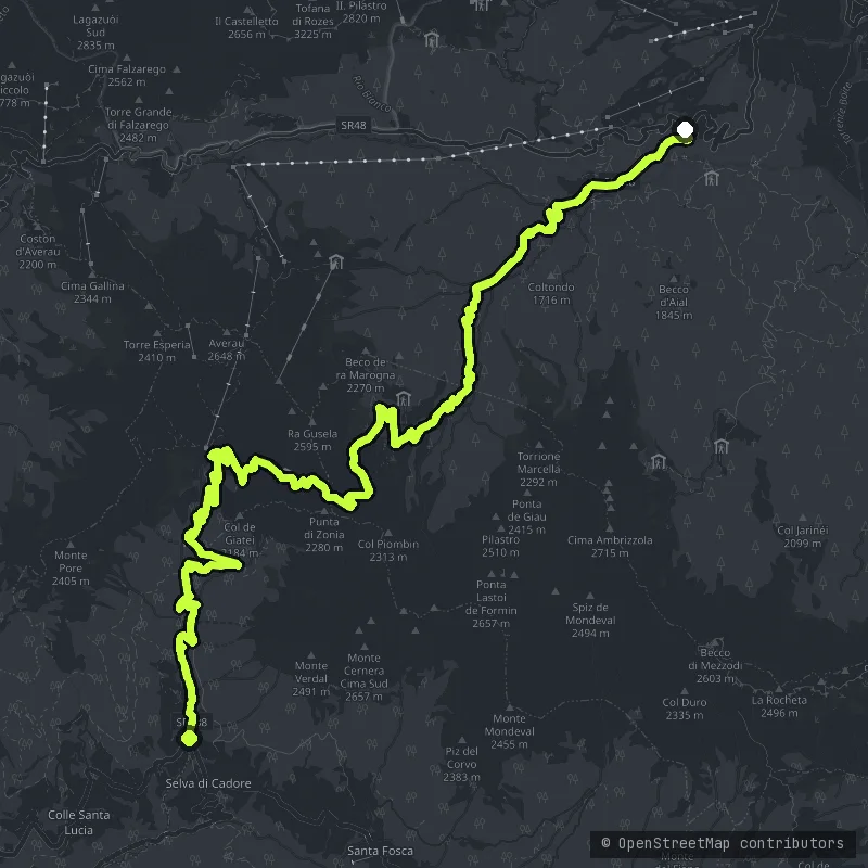 Passo Giau map
