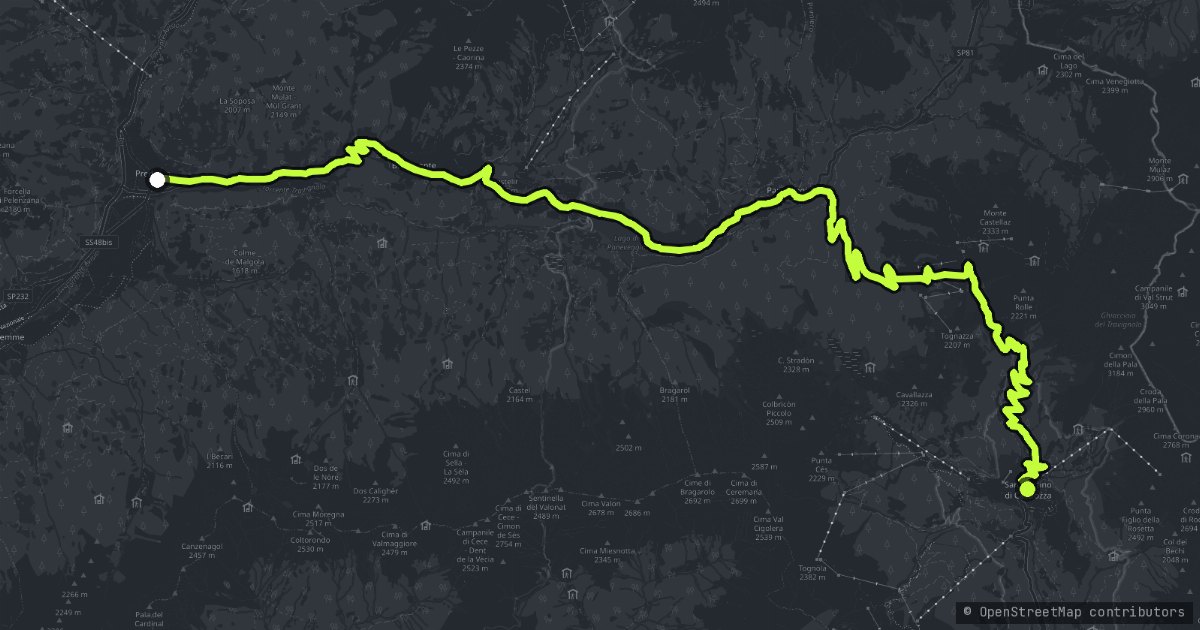 Passo Rolle map
