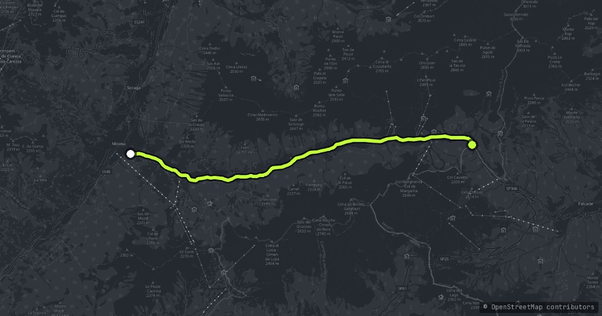 Passo San Pellegrino map