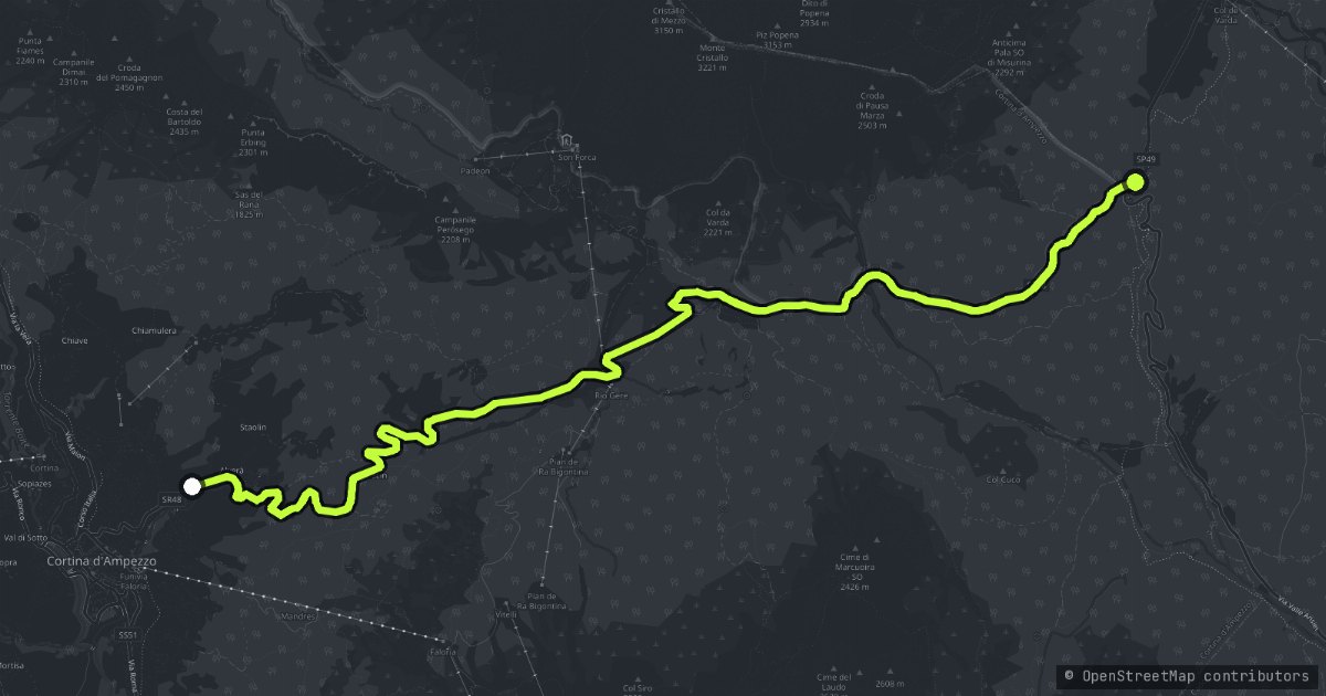 Passo Tre Croci map