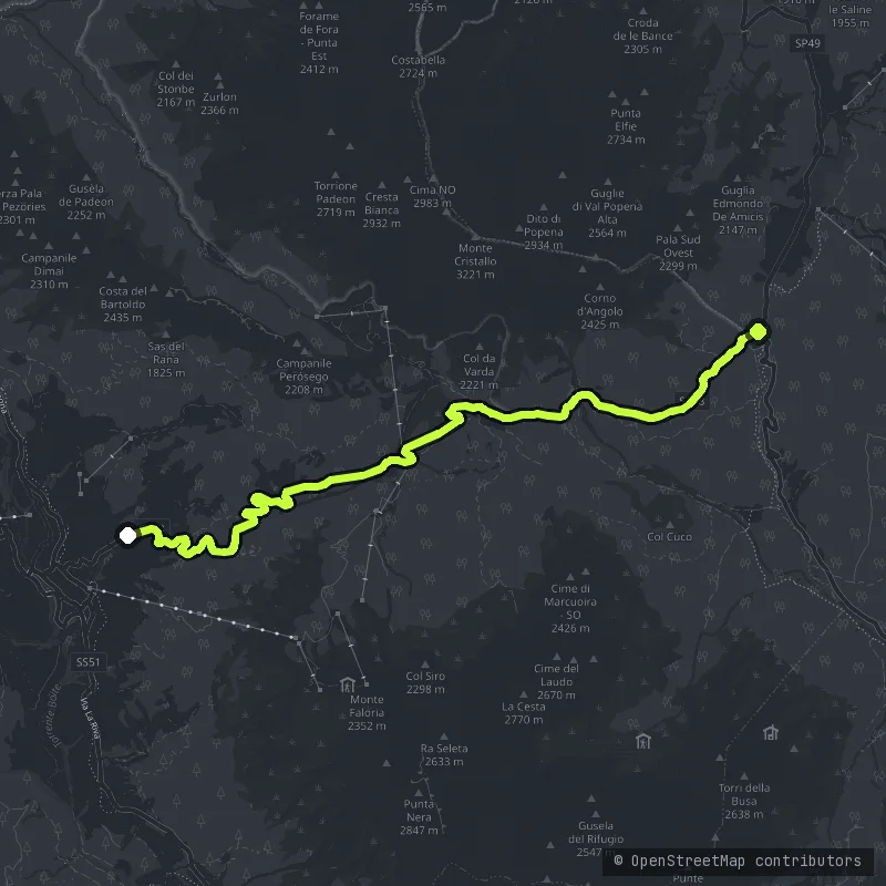Passo Tre Croci map
