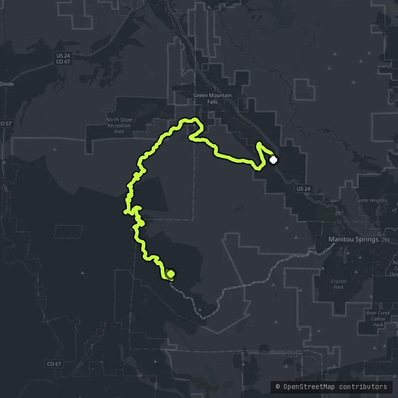 Pikes Peak Highway map