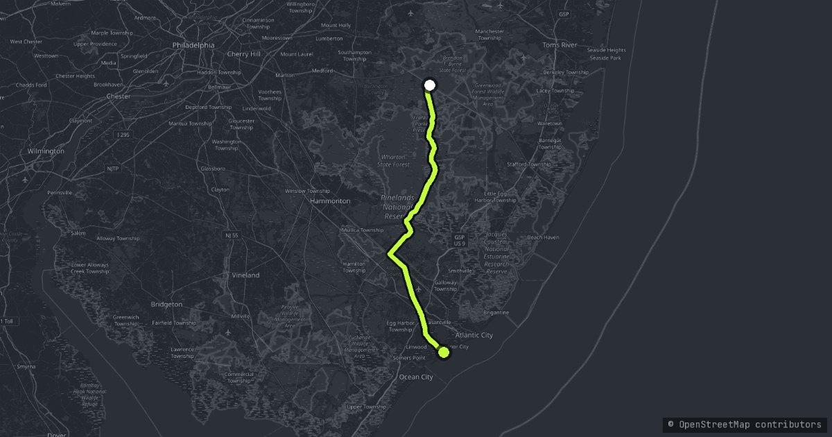 Pine Barrens Byway map