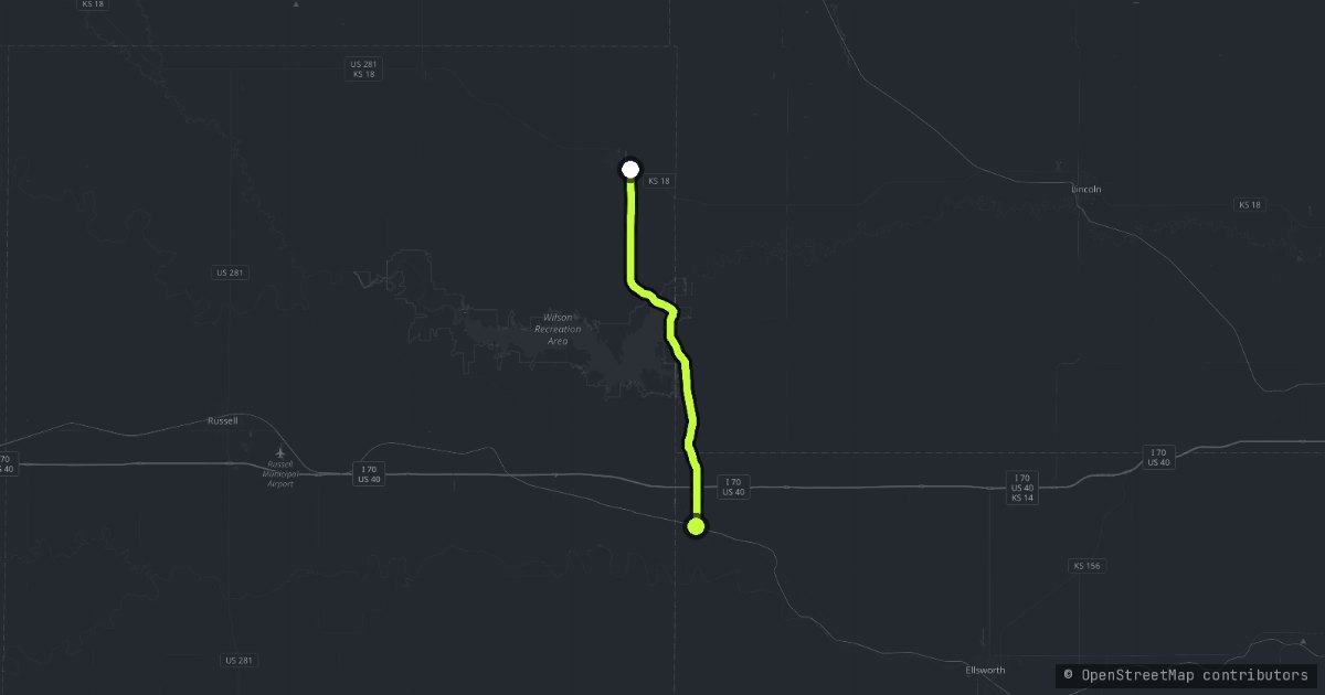 Post Rock Scenic Byway map
