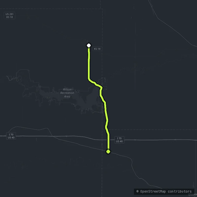 Post Rock Scenic Byway map