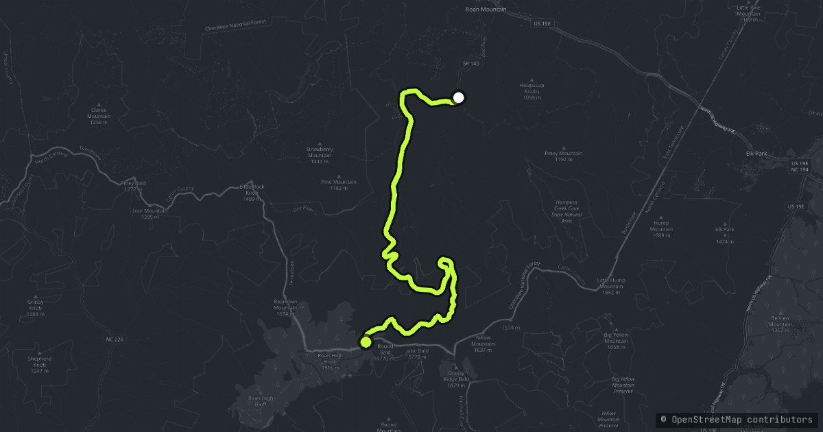 Roan Mountain map